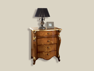 5451 - Rectangular wooden bedside table with drawers by Tarocco Vaccari Group - view 2